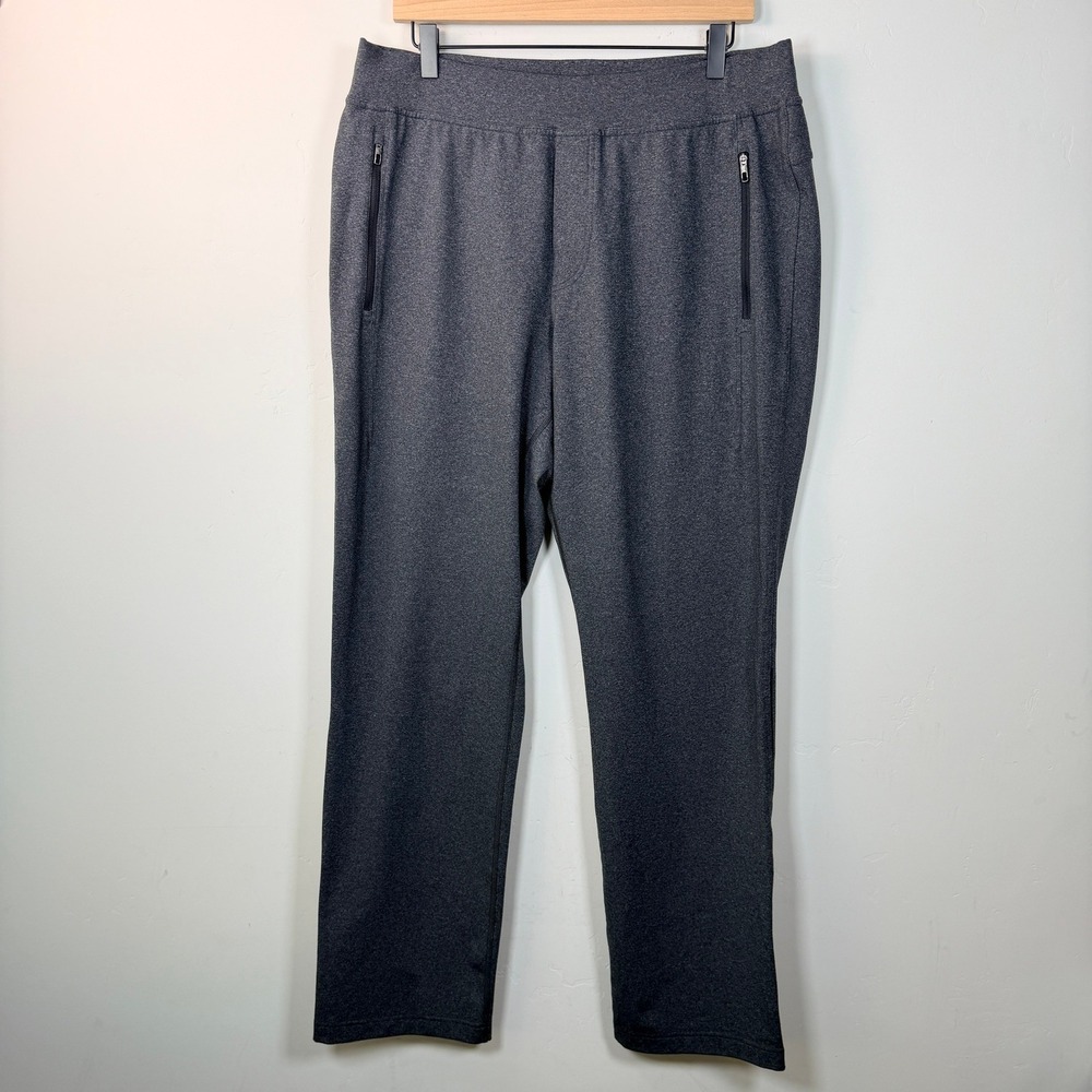 Lululemon Mens Discipline Pant XL Heathered Black Luon Stretch Athletic Training